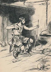 O rei Alfred esquece os bolos, c1907