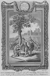 Rei Athelstan salvando a vida de seu pai, Edward, o Velho, na Batalha de Sherwood, c1787