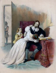Rei Carlos I 1600-1649 separando-se de seus filhos, 1838