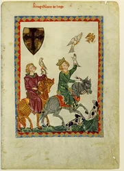 Rei Conrad, o Jovem, do Codex Manesse, entre 1305 e 1340