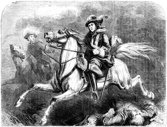 Rei George II na batalha de Dettingen, 1743