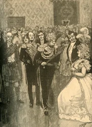 Rei George IV segurando um dique no Palácio de Holyrood, Edimburgo, 1822 c1890.