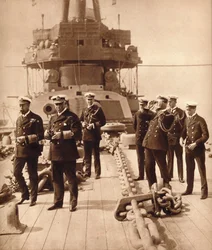Rei George V a bordo do HMS Netuno, década de 1910 1935