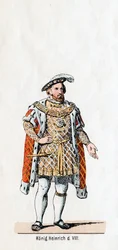 Rei Henrique VIII da Inglaterra, figurino para a peça de Shakespeares, Henrique VIII, século XIX