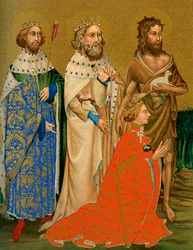 Rei Ricardo II da Inglaterra e seus santos padroeiros, século XIV 1893