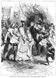 O rei Ricardo I 1157-1199 sacou a espada do Cardeal Legado do Papa