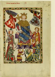 Rei Wenceslaus II da Boêmia, do Codex Manesse, entre 1305 e 1340
