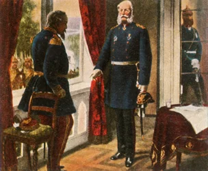Rei Wilhelm e Imperador Napoleão após a Batalha de Sedan, 2 de setembro de 1870, 1936.