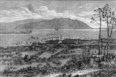 Porto de Kingston, Jamaica, c1880