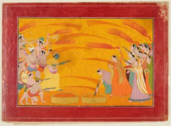 Krishna comemora Holi, c. 1770