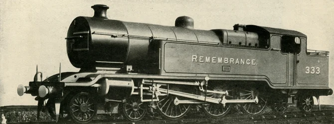 Tipo de tanque LBSC Pacific, mecanismo de comemoração de guerra, c1930.