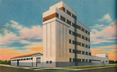 Silos de trigo insuperáveis e Mills-Generoso Mancini y Cia. SA, Barranquilla, c1940s