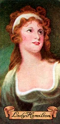 Lady Hamilton, tirada de uma série de cartões de cigarro, 1935