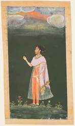 Senhora segurando uma flor, c. 1670s-80s.