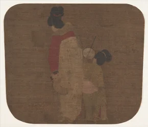 Senhora e crianças.