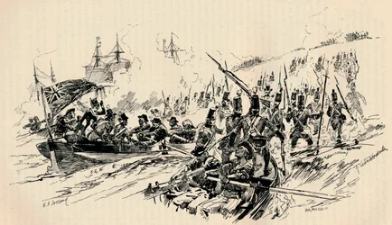 Desembarque de Sir Ralph Abercromby e das Forças Britânicas em Alexandria, 1801, 1884