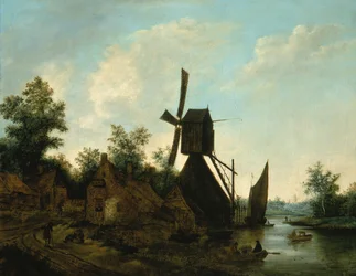 Paisagem Moinho de vento, século XVII.