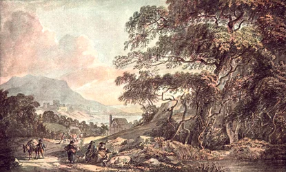 Paisagem perto de um lago, 1785, c1900.