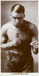 Larry Gains, boxeador canadense, 1938