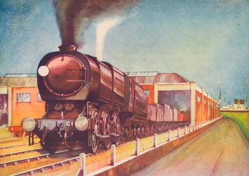Mais recente Austerity Freight Engine, SR, em Southampton Docks, 1940