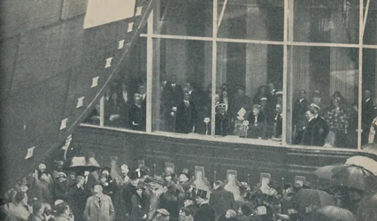 Lançamento do novo navio britânico gigante RMS Queen Mary, 26 de setembro de 1934, 1936