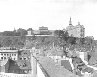 Edifícios da Universidade Laval, cidade de Quebec, Canadá, c1900.