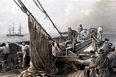 Colocando o cabo telegráfico transatlântico, 1865 1866