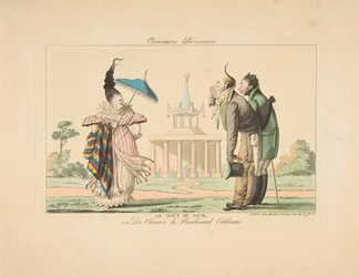 Le Goût du Jour ou Des Chinois, do Boulevard Coblentz, de Caricatures Parisiennes, ca. 1815