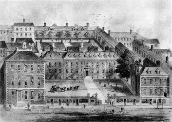 Leicester House, Leicester Fields, século XVIII, 1908