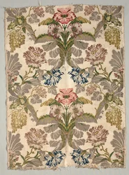 Comprimento de Brocade Textile, século XVIII.