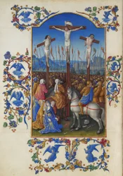 Les Très Riches Heures du Duc de Berry, Folio 152v - A Crucificação
