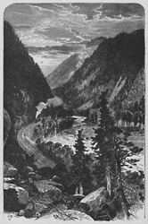 Lewistown Narrows na Juniata, 1883