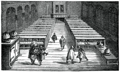 Biblioteca da Universidade de Leyden, Holanda, século XVII, 1870