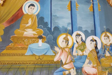 Vida do BudaEnsino do Darma à sua família, Siem Reap, Camboja
