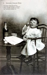 Como Grandather, cartão postal francês, c1900