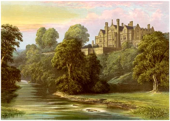 Lilburn Tower, Northumberland, casa da família Collingwood, c1880