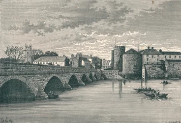 Limerick - Thomond Bridge e King Johns Castle, 1896