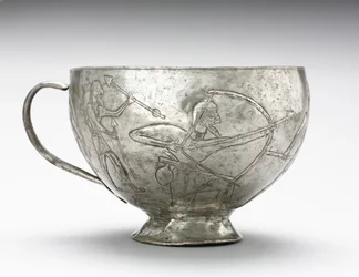 Taça de caça ao leão, 1100-1000 aC.