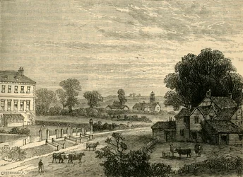 Lisson Green no século XVIII, c1876.