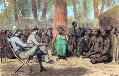 Recepção do tenente Verney Lovett Cameron por Katende, século XIX