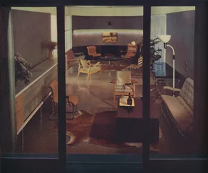 Escritório na sala de estar por Russel Wright, 1939