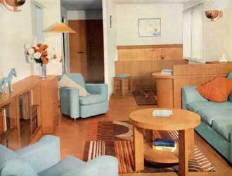 Sala de estar de Bird Iles Ltd., Londres, 1937.