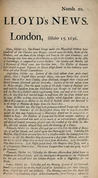 Lloyds News. Londres, 15 de outubro de 1696 - Numb. 20, 1928