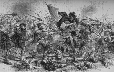 Lochiels Charge em Killycrankie, 27 de julho de 1689, c1880