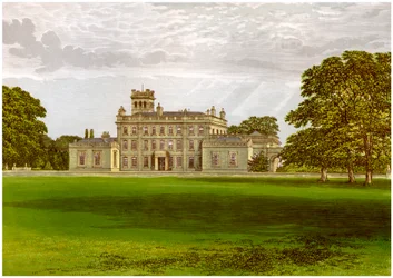 Locko Park, Derbyshire, casa da família Drury-Lowe, c1880