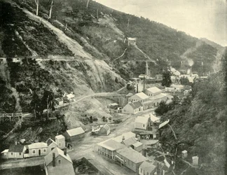 Mina de ouro do túnel longo, Walhalla, 1901.
