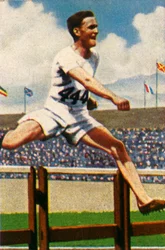 Lord Burghley, vencedor, obstáculos de 400m, 1928.
