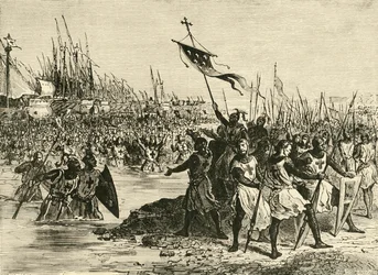 Louis IX. Desembarque no Egito, 1249, 1890.
