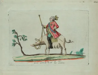 Louis monta um porco, 1791.