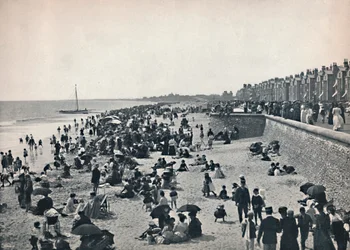 Lowestoft - nas areias, 1895
